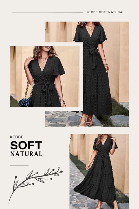 Tiered Wrap Dress, Soft Natural Neckline, Soft Natural Kibbe Dresses, Soft Natural Dress, Soft Natural Dresses, Kibbe Soft Natural Outfit, Soft Natural Kibbe Outfit, Soft Natural Outfits, Soft Natural Kibbe