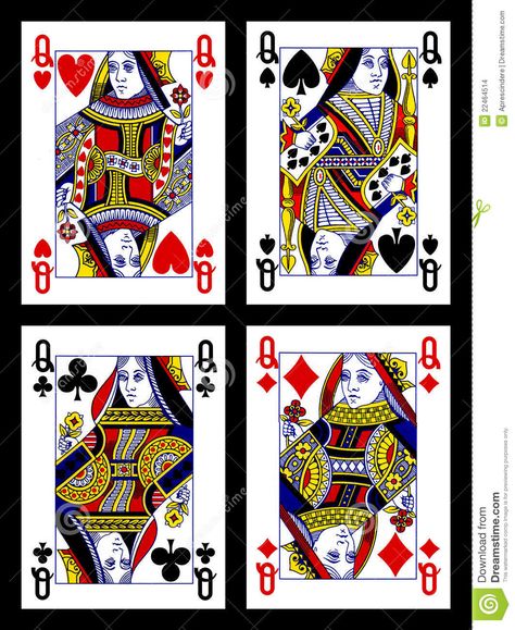 Playing Cards - Queens Stock Images - Image: 22464514 Gambling Cards, Queen Card, Card Playing, 00s Nostalgia, Gambling Machines, Queen Tattoo, Gambling Tattoo, Gambling Party, Gambling Quotes