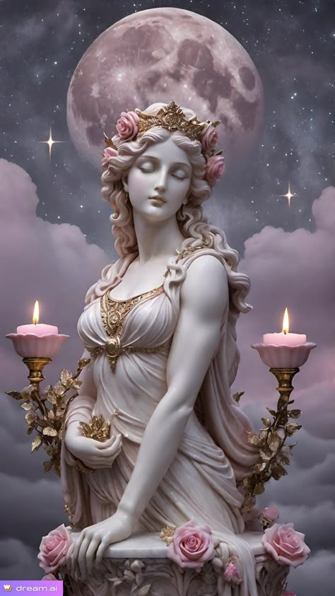 Greek Pink Aesthetic, Afrodita Aesthetic, Angel Aesthetic Wallpaper, Pink Angel Aesthetic, Feminine Background, Statue Wallpaper, Angel Plant, Statue Angel, Aphrodite Art