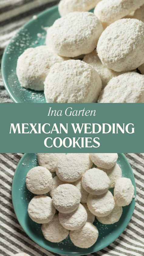 Ina Garten Mexican Wedding Cookies Mexican Wedding Cookies Recipes, Wedding Cookies Recipe, Mexican Cookies, Italian Wedding Cookies, Russian Tea Cake, Mexican Wedding Cookies, Pecan Cookies, Cookie Crumbs, Cakes Recipes