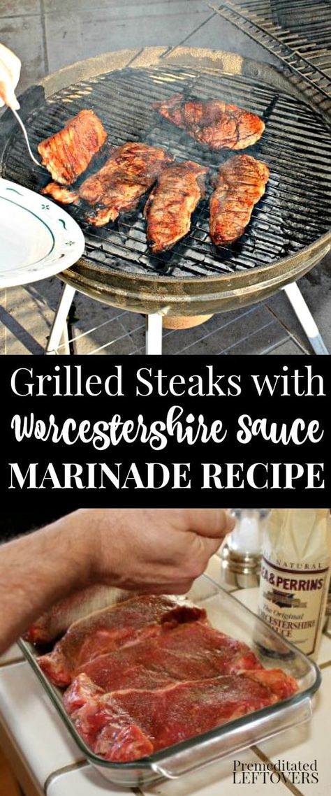 Steak Marinade For Grilling, Easy Steak Marinade Recipes, Summer Dinner Recipes Grill, Grilled Steaks, Grilled Beef Recipes, Steak Marinade Recipes, Meat Marinade, Homemade Sauce Recipes, Meat Recipes For Dinner