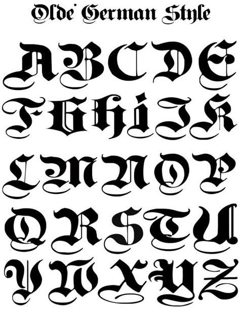 Abc Fonts, German Font, Old English Alphabet, Tattoo Lettering Alphabet, Alfabet Font, Tattoo Fonts Alphabet, Calligraphy Fonts Alphabet, Chicano Lettering, Lettering Styles Alphabet