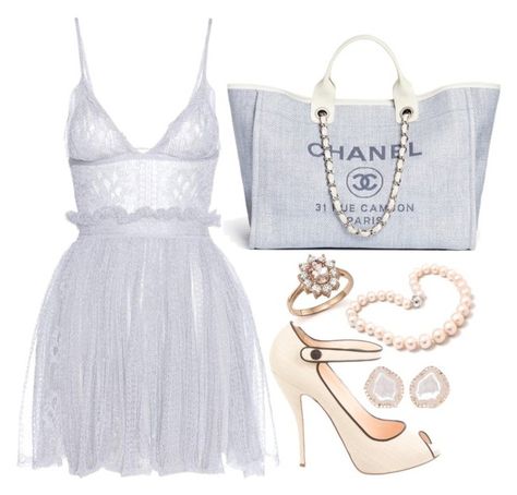 Blue & Crème by carolineas on Polyvore featuring polyvore, fashion, style, Alexander McQueen, Christian Louboutin, Kimberly McDonald, Bloomingdale's, Hiho Silver and clothing Gossip Girl Fashion, Diva Fashion, Complete Outfits, Vintage Style Outfits, Part 4, Polyvore Outfits, Outfit Set, Summer Outfit, Polyvore Fashion