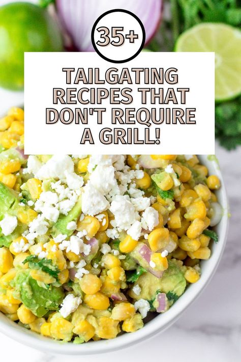 here are some of the best tailgating foods without a grill! For those wondering how to tailgate without a grill... it's possible. Summer Tailgate Food, Tailgate Food Grill, Tailgate Food Cold, Tailgaiting Food, Tailgate Foods, Bits And Bites, Tailgate Grilling, Cold Dip, Tailgate Party Food