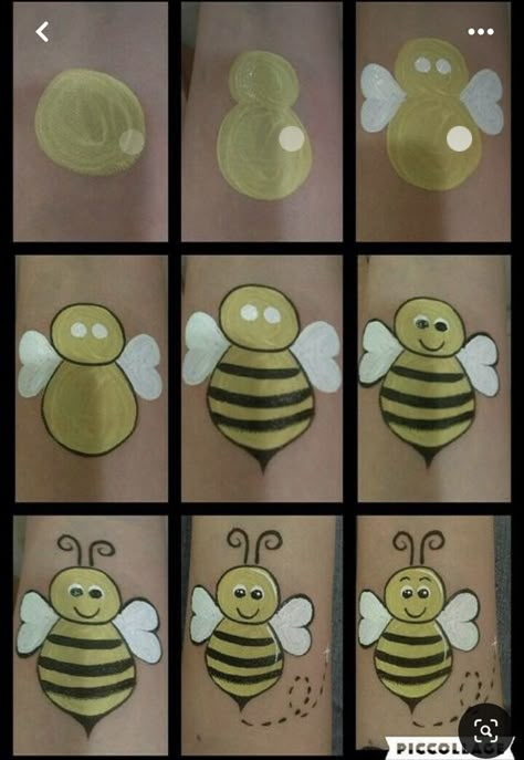 Face Paint Step By Step Easy, Face Painting Step By Step Easy, Step By Step Face Painting Easy, Face Painting Easy Simple, Face Paint Bee, Face Painting Ideas For Kids Easy, Easy Face Painting Ideas For Kids Simple, Fast Face Painting Designs, Easy Face Painting Designs Simple