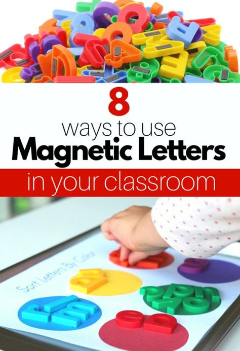 letter magnet activities for preschool Letter Magnets, Magnet Activities, Educational Activities For Preschoolers, Early Literacy Activities, Early Childhood Classrooms, Preschool Literacy, Magnetic Letters, Letter Activities, Alphabet Preschool