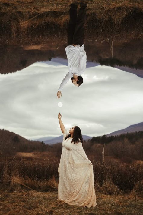 Kapell Photo, Double Exposure Wedding Photography, Surreal Couple Photography, Unusual Couple Photoshoot, Creative Photography Couples, Outdoor Engagement Photoshoot, Prewedding Shoot Ideas, Groom Pics, Fairytale Photoshoot