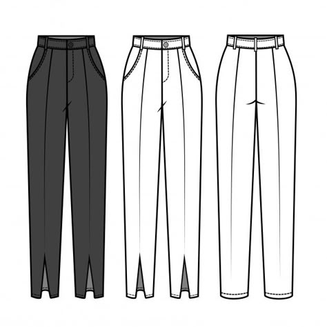 Pants for ladies fashion flat template P... | Premium Vector #Freepik #vector #fashion Fashion Flats Illustrations, Plat Fashion, Fashion Flat Template, Flat Pant, Fashion Teenage Girls, Fashion Design Sketchbook, Fashion Sketchbook, Dress Design Sketches, Fashion Illustration Sketches