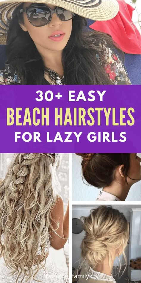 30+ Super Easy Beach Hairstyles For Lazy Girls This Summer 2020 East Beach Hairstyles, Post Beach Hairstyles, Beach Hairstyles With Bangs, Beach Hairstyles For Frizzy Hair, Beach Hairdos For Long Hair, Hawaiian Hairstyles Easy, Mexico Hairstyles, Hair Styles For The Beach, Beach Party Hairstyles