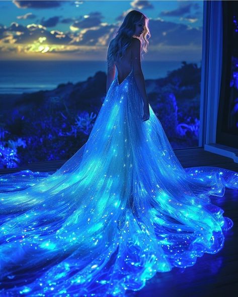 Ocean Aesthetic Dress, Sea Dress The Beach, Underwater Outfit, Ocean Inspired Dress, Glow Pictures, Pisces Dress, Refiners Fire, Nature Skirt, Sunset Photoshoot Ideas