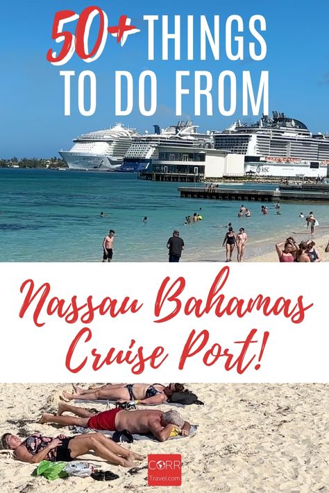 Embark on an unforgettable Caribbean paradise day from the Nassau Bahamas cruise port. Here are over 50 unique things to do in Nassau Bahamas - from discovering pristine beaches and historic landmarks to Nassau food and marine life adventures - to entice you off the cruise ship and plan your epic Bahamas travel over 50 day. #nassaubahamas #nassaucruise #CORRTravel  Bahamas solo travel | Solo travel in Bahamas | Nassau travel | Bahamas travel | Nassau itinerary | Bahamas itinerary | Nassau day Bahamas Itinerary, Nassau Bahamas Cruise Port, Nassau Bahamas Beaches, Travel Bahamas, Bahamas Travel Guide, Bahamas Nassau, Best Beaches To Visit, Historic Landmarks, Bahamas Travel