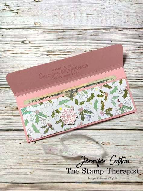 Stampin Up Money Holder Christmas, Money Gift Holders Christmas, Stampin Up Money Holder, Money Holders Ideas, Gift Card Holders Stampin Up, Money Cards Holder, Wedding Money Holder, Gift Money Holder, Christmas Money Cards