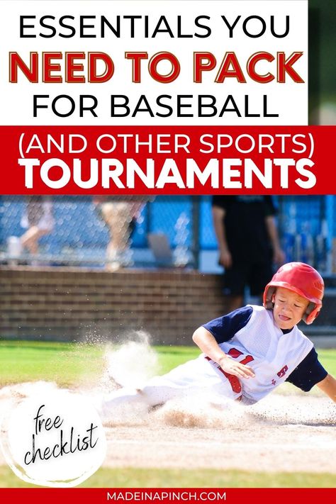 Tournament Packing List, Car Trip Essentials, Travel Baseball Mom, Trip Essentials Packing Lists, Travel Softball, Beach Vacation Tips, Travel Ball, Softball Tournaments, Baseball World Series