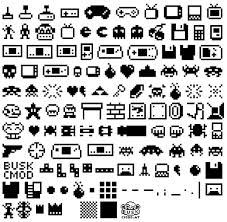 8-bit icons Game Font, Old Computer, Zestaw Ikon, 8 Bit Art, Pixel Art Tutorial, Arte 8 Bits, 8bit Art, Cool Pixel Art, Pixel Art Characters