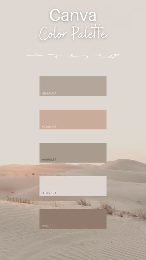 Cream Aesthetic Color Palette, Beige Wall Color Palette, Canva Brand Color Palette, Calming Branding Color Palette, Canva Brand Colors, Colour Palette Instagram, Canva Colour Palettes, Color Palette With White, Canva Color Palette Codes