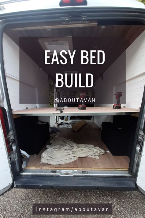 Van Conversion Ikea, Van Conversion Bed Frame, Building A Bed Frame, Van Rebuild, Van Conversion Bed, Building A Bed, Diy Van Build, Vito Camper, Easy Bed