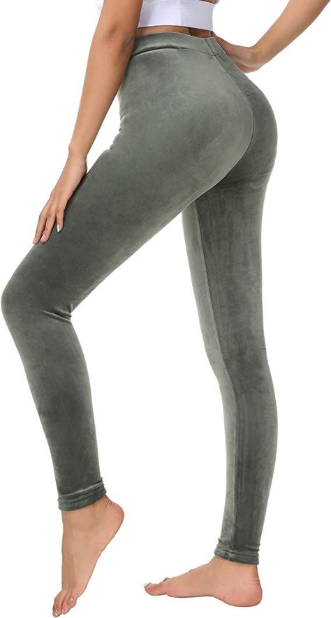 SOFT & WARM: This velour pant is made with super soft and flattering velour. Upgrade from your standard leggings with this luxurious stretch velour construction for cold days. OCCASIONS: Pair them with a button up for the office, with an oversized tee for shopping or lounging at home, or with a tank top for workout and yoga. Velour Leggings, Velour Pants, Yoga Pant, Lounging At Home, Oversized Tee, High Waisted Leggings, Cold Day, Grey Jean, Yoga Pants