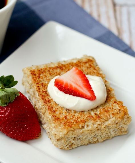 Pan Seared Oatmeal with Fresh Fruit and Yogurt - get the recipe on RachelCooks.com Fried Oatmeal, Fruit And Yogurt, Better Breakfast, Healthy Protein Snacks, Baked Salmon Recipes, Yogurt Recipes, Pan Seared, Vegan Recipe, Oatmeal Recipes