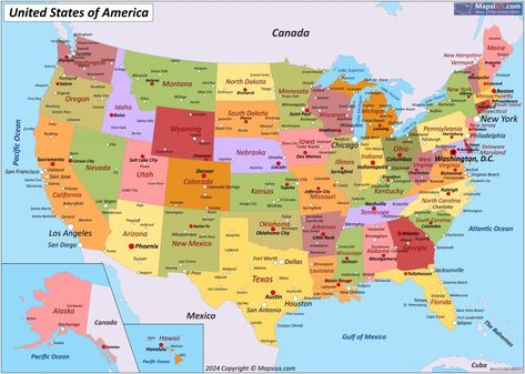 Map of The United States of America United States Map Aesthetic, Map Of United States, Map Of The Usa, Usa Maps, Map Of Usa, Brain Book, Map Of The United States, Language Families, Physical Map