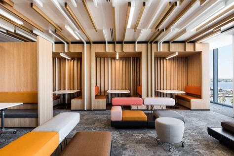 Office Place Design, Huddle Area Office Spaces, Quiet Room Design, Head Quarters Office Design, We Work Office Design, Breakout Area Office, Study Area Design, Deloitte Office, Pinterest Office