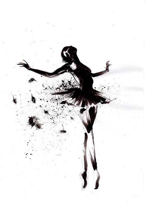 Black Swan by Art-Of-Evil-Crayons.deviantart.com on @deviantART Black Swan Ballerina, Ballerina Tattoo, Swan Ballerina, Black Swan, Music Is, Life Is, Black And White, Music, White