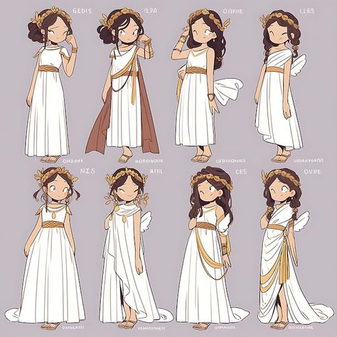 Greek Female Clothing, Greek Armour Women, Ancient Greek Outfit Women, Greek Aesthetic Drawing, Greek Goddess Outfit Drawing, Greek Dresses Style Ancient Greece, Roman Outfits Women Ancient, Ancient Greek Women Clothing, Greek Armor Design