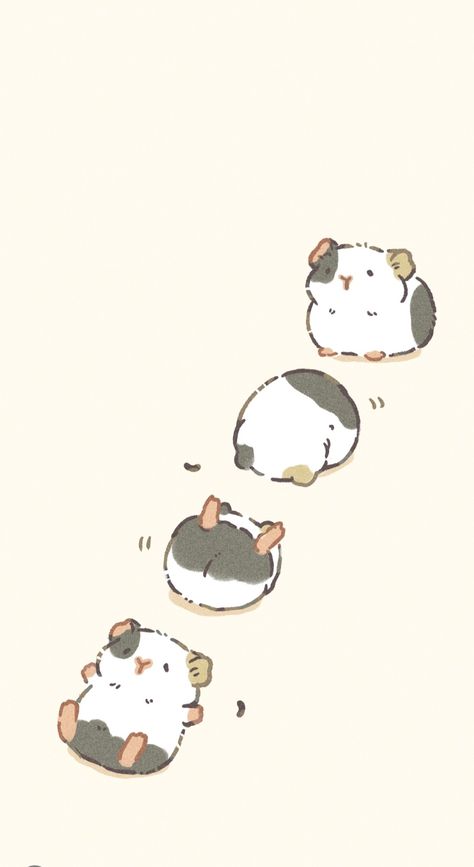 Hamster Wallpaper, Hamster Art, Dibujo Simple, Pusheen Cute, Baby Guinea Pigs, Pig Wallpaper, Cute Disney Drawings, Images Kawaii, Pig Art