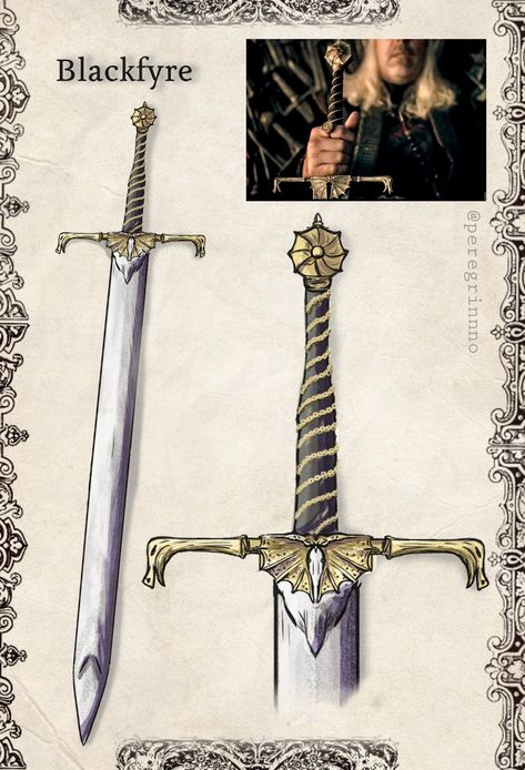 Cæsar 🍜 Commissions Open on Twitter: "Blackfyre, the ancestral Valyrian steel sword of House Targaryen #HouseoftheDragon #GameOfThrones #digitalart https://t.co/Efqx9GsACa" / Twitter House Of The Dragon Swords, Game Of Thrones Swords, Valyrian Steel, A Dance With Dragons, Targaryen Art, Song Of Ice And Fire, Asoiaf Art, Swords Medieval, Gra O Tron