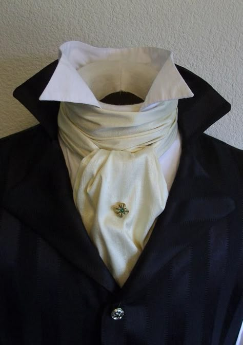 Ascot Ties, Regency Fashion, 19th Century Fashion, Dupioni Silk, Period Outfit, Historical Costume, Steampunk Fashion, Historical Clothing, Drawing Tips