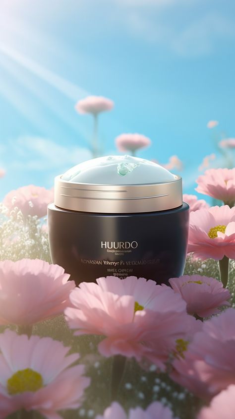 Prompt - Super realistic scene, a little more flowers around, hand cream products, light blue sky background, sunlight, water, low perspective, blender, product rendering, HD 8K --s 750 --q 2 😃Midjourney V5. Product photography, 3D rendering, stock product background, advertising, cosmetics, perfume #midjourney Author - kathygonzalez 3d Product Rendering, Background Sunlight, Low Perspective, Background Advertising, Commercial Photography Product, Lipstick Ad, Light Blue Sky, Product Background, Gradient Color Design