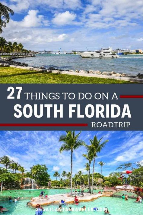 27 Things To Do In South Florida On The Ultimate Vacation Road trip. Heading to South Florida? These Florida cities are packed with so much excitement that it can be difficult to prioritize the fun. No worries, we've selected the 27 things to do in South Florida that we know will bring a smile to your face! Ideas in destinations such as Naples, Sanibel Island, Fort Lauderdale,  and of course the Florida Keys.  Here are the best museums, attractions, beaches and restaurants in each city! #Florida Florida Cities, Florida Road Trip, Southern Florida, Florida Destinations, Things To Do In Florida, Hollywood Beach, Face Ideas, Everglades National Park, Family Vacation Ideas