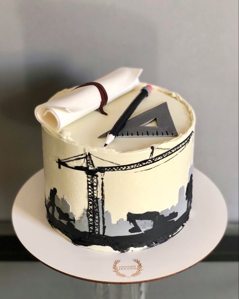 Cake For Interior Designer Birthday, Architect Cake, Teachers Day Cake, Architecture Cake, Fresh Fruit Cake, 60th Birthday Cakes, Mini Tortillas, Cake Designs Birthday, Graduation Cakes