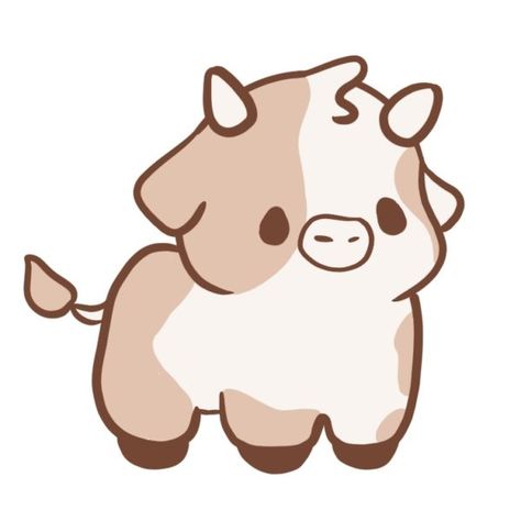 How to Draw a Kawaii Cow (Easy Beginner Guide) Kawaii Cow Sticker, Chibi Cow Drawing, Cute Cow Drawings Easy, Animated Cow Drawing, Art Sketches Cute Easy, Kawaii Cow Tattoo, Cows Drawing Easy, Cute Fluffy Cow Drawing, Cute Cow Doodle Easy