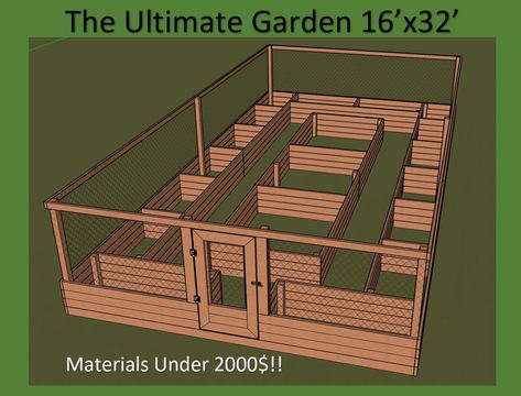 Raised Garden Bed With Deer Fence Plans - Etsy Raised Garden Beds Diy With Trellis, Enclosed Gardens Ideas Backyard, Enclosed Raised Bed Garden, Raised Garden Beds With Fence, Enclosed Raised Garden Beds, Enclosed Garden Ideas, Garden With Fence, Fenced In Garden, Thanksgiving Preschool Activities