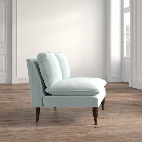 Kelly Clarkson Home Maisie 47" Velvet Armless Settee | Wayfair Armless Settee, Velvet Settee, Kelly Clarkson Home, Teal Velvet, Kelly Clarkson, Settee, Banquette, Slipper Chair, Extra Long