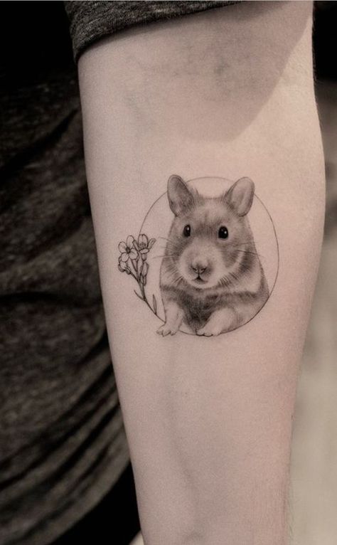 Hamster Paw Print Tattoo, Hamster Memorial Tattoo, Cute Rat Tattoo, Hamster Tattoo, Hamster Memorial, Berg Tattoo, Pet Memorial Tattoo, Pet Tattoos, Rat Tattoo