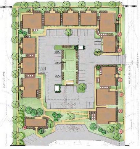 Elgin council gives unanimous 'yes' to affordable housing at former Larkin Center Affordable Housing Ideas, Cluster Housing, Modern Village House Design, Affordable Housing Architecture, Residential Complex Site Plan Design, Community Housing Concept, Affordable Housing Architecture Concept, Cultural Complex Plan, Housing Society Site Plan