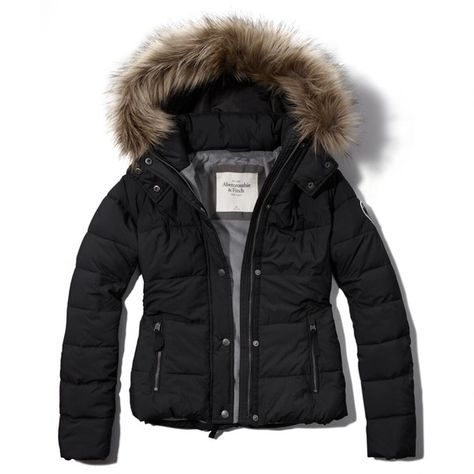 Abercrombie & Fitch Classic Puffer Jacket (145 CAD) ❤ liked on Polyvore featuring outerwear, jackets, coats, tops, abercrombie, black, zipper jacket, black zip jacket, black jacket and black puffer jacket Abercrombie And Fitch Outfit, Winter Jackets Women, Winter Coats Women, Down Coat, Women's Coats & Jackets, Outdoor Outfit, Cardigan Jacket, Neck Collar, Mens Shirt Dress