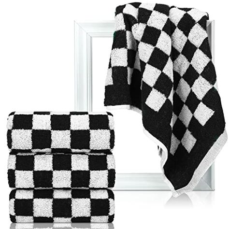 Hand Towel Bathroom, Decorative Hand Towels, Black Bath, Sherpa Throw Blankets, Cotton Hand Towels, Mackenzie Childs, Face Towel, Soft Towels, Plaid Fashion