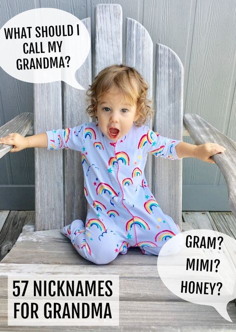 57 nicknames for Grandma! Granddaughter Room At Grandmas, Grandmother Names Ideas, Unique Grandma Names, Grandma Names Ideas, Baby Room At Grandmas House, Grandmother Names Unique, Grandma Names First Time, Cool Grandma Names, New Grandma Quotes