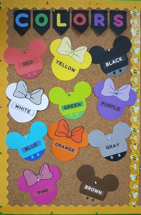 Disney Circle Time, Disney Theme Classroom Door Ideas, Mickey Mouse Daycare Theme, Classroom Decor Preschool Ideas, Mickey And Minnie Mouse Classroom Theme, Happiest Classroom On Earth, Mickey Mouse Classroom Decorations, Mickey Mouse Preschool Classroom, Disney Preschool Classroom Decor