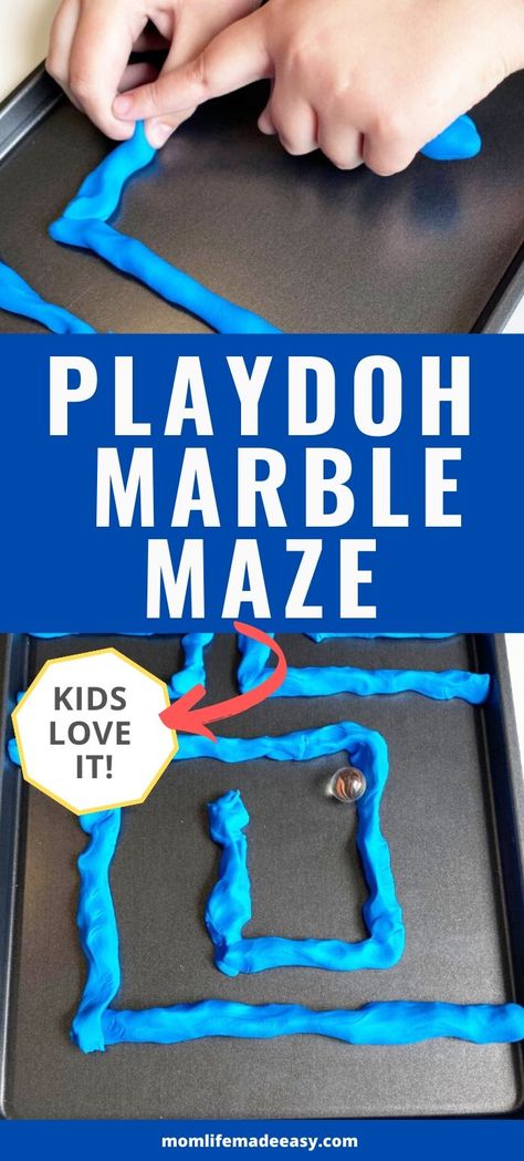 Easy Diy Playdough, Maze Activity, Diy Playdough, School Age Activities, Marble Maze, Explorers Activities, Playdough Activities, Mazes For Kids, Preschool Fine Motor