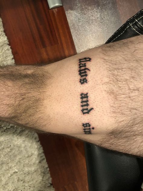 Rap Lyric Tattoos, Flaws And Sins Tattoo, Juice Wrld Inspired Tattoos, Juice Wrld Tattoos, Sin Tattoo, Song Tattoos, Lyric Tattoos, Cute Tats, World Tattoo