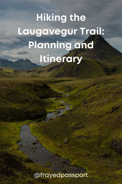 Based in the southern Icelandic highlands, the Laugavegur Trail spans about 34 miles (about 55 km) from Landmannalaugar to Thórsmörk. With black sand fields, colorful mountains, lush vegetation, glaciers, and hot springs, it’s easy to see why this was named one of the world’s 20 best hiking trails by National Geographic.  If your dream is to hike the world famous Laugavegur Trail, read on! Hiking Iceland, Laugavegur Trail, Icelandic Highlands, Colorful Mountains, Long Term Travel, Student Travel, Sustainable Travel, Group Travel, Black Sand