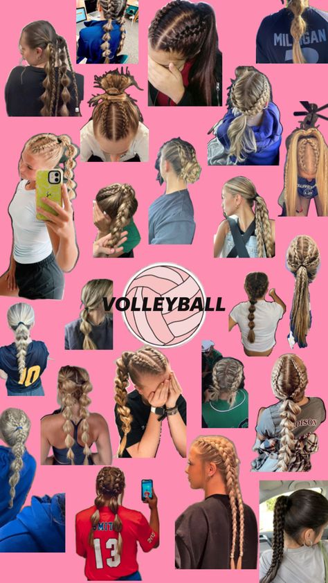 Volleyball Hair Inspo Pics, Athlete Hairstyles, Wrestling Hairstyles, Practice Hairstyles, Simple Volleyball Hairstyles, Basketball Hair, Preppy Hair, Volleyball Hairstyle, Cute Volleyball Hairstyles