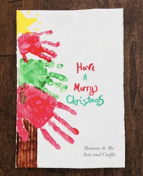 Homemade Christmas Card, Acrylic Paint Markers, Christmas School, Seasonal Crafts, Baby Brother, Paint Markers, Homemade Christmas, Big Brother, Xmas Tree