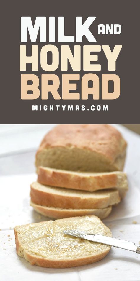 Milk And Honey Bread, Recipe Using Honey, Honey Bread, Pembuat Roti, Bread Maker Recipes, Homemade Bread Recipes Easy, Homemade Bread Easy, Bread Makers, Loaf Of Bread