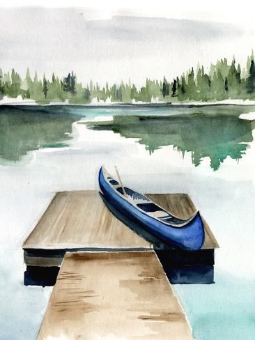 size: 12x9in Art Print: Lake Views I by Jennifer Paxton Parker : Poster Art Print, World Art, Lake View, Big Canvas Art, Great Big Canvas, Trademark Fine Art, Wrapped Canvas Art, Unframed Prints, Art Sur Toile