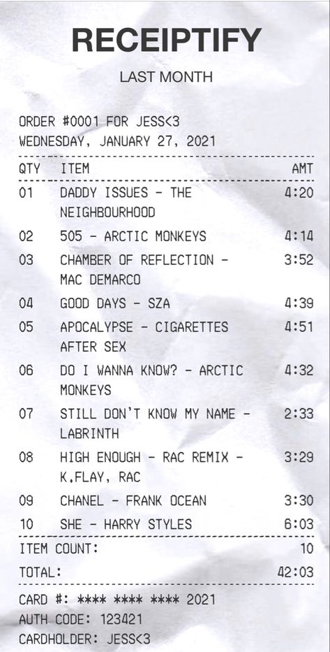 Receipts Aesthetic, The Neighbourhood Receipt, 505 Arctic Monkeys, Increase Height Exercise, Do I Wanna Know, Paper Toys Template, Diy Iphone Case, Iphone Case Stickers, Pelvic Pain