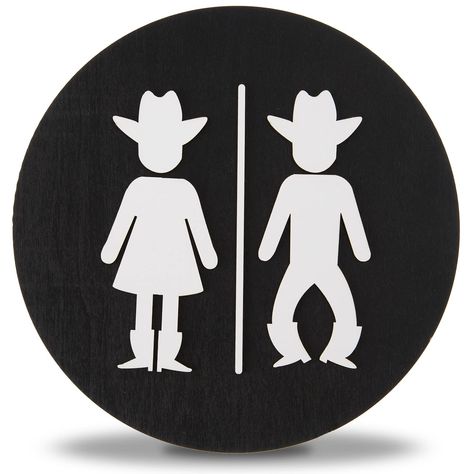 PRICES MAY VARY. WESTERN-THEMED RESTROOM SIGN:The bathroom sign is perfect for homes or businesses with a western or cowboy-themed decor. These signs feature a western-inspired designs, that add a touch of rustic charm to your bathroom decor and give your bathroom a Western-themed look. RELIABLE MATERIAL:If you prefer a more natural look, wood bathroom door signs are a great option. These signs are made of high-quality wood materials, which are sturdy and long-lasting. The wood material adds a w Antique Western Decor, Bathroom Wall Art Modern, Bathroom Door Signs, Cowboy Bathroom, Modern Southwest Decor, Western Bathroom Decor, Speakeasy Decor, Western Bathroom, Bathroom Door Sign